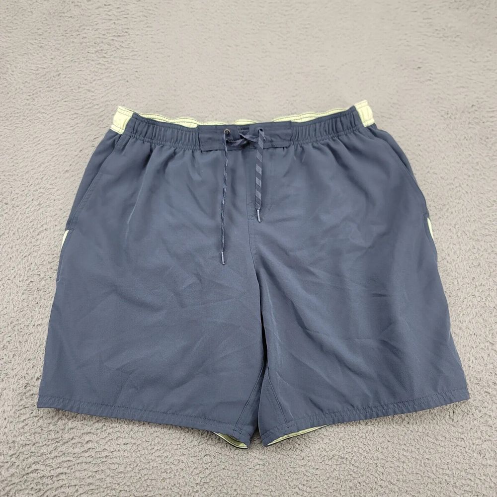 Nike Shorts Mens XXL Blue Swim Ourdoors Drawstring Logo Stretch Swoosh Casual
